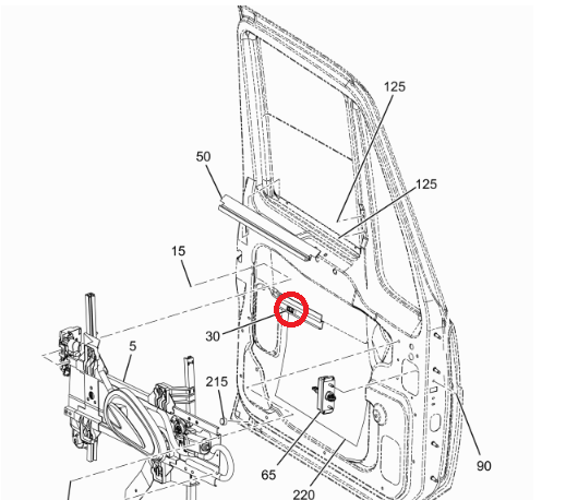 International windows clip 3546062C 4300, 4400, 7300, 7400, 7500, 8600
