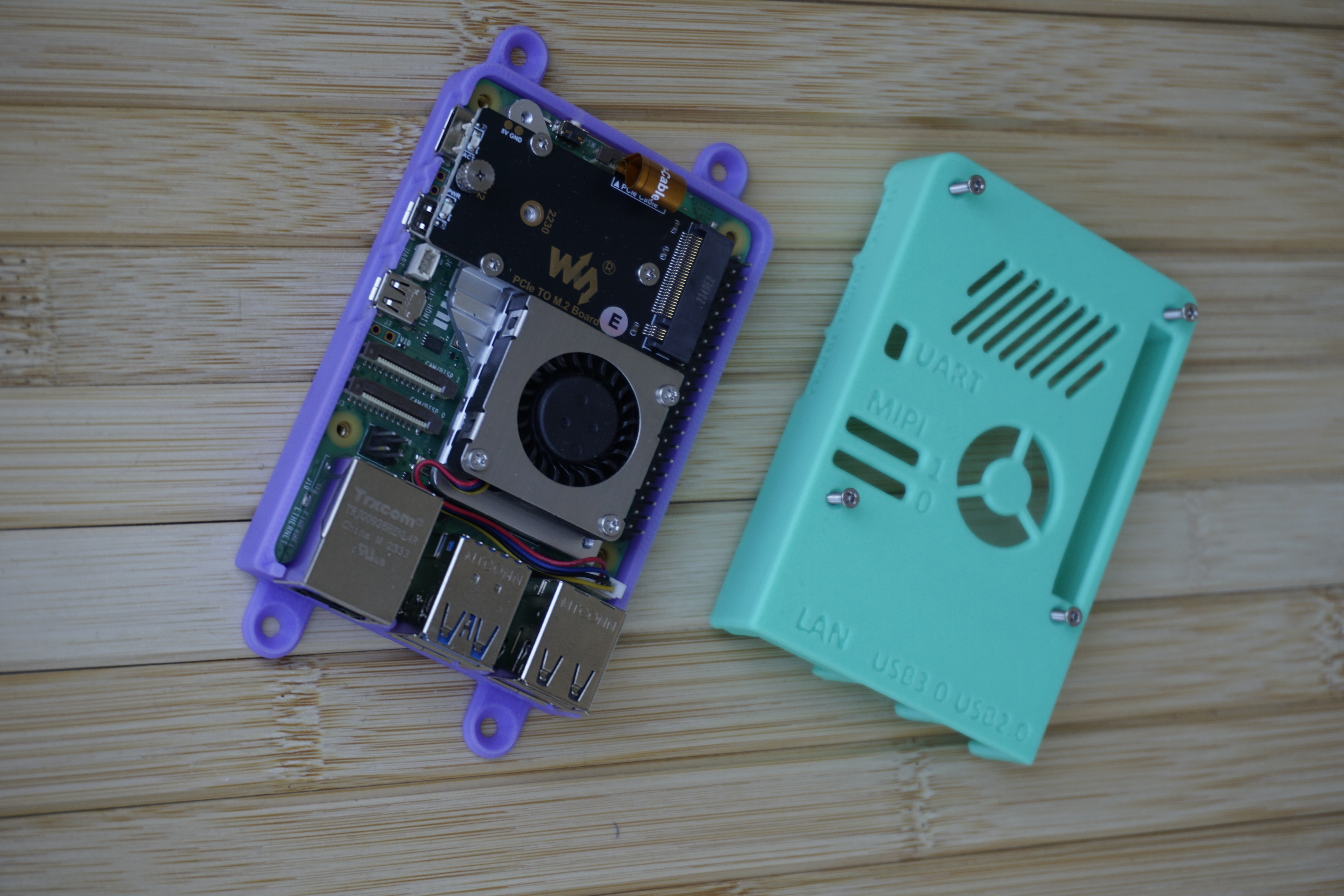 Raspberry Pi5 & Waveshare PCIe M.2 Housing by Nerdiy.de — miniatura 2
