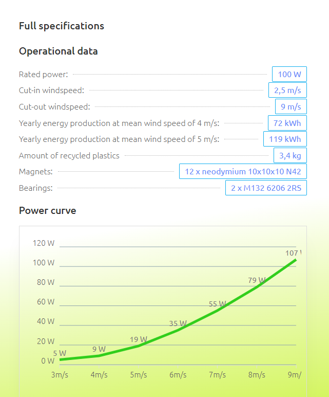 Functional 100W windturbine — miniatura 2