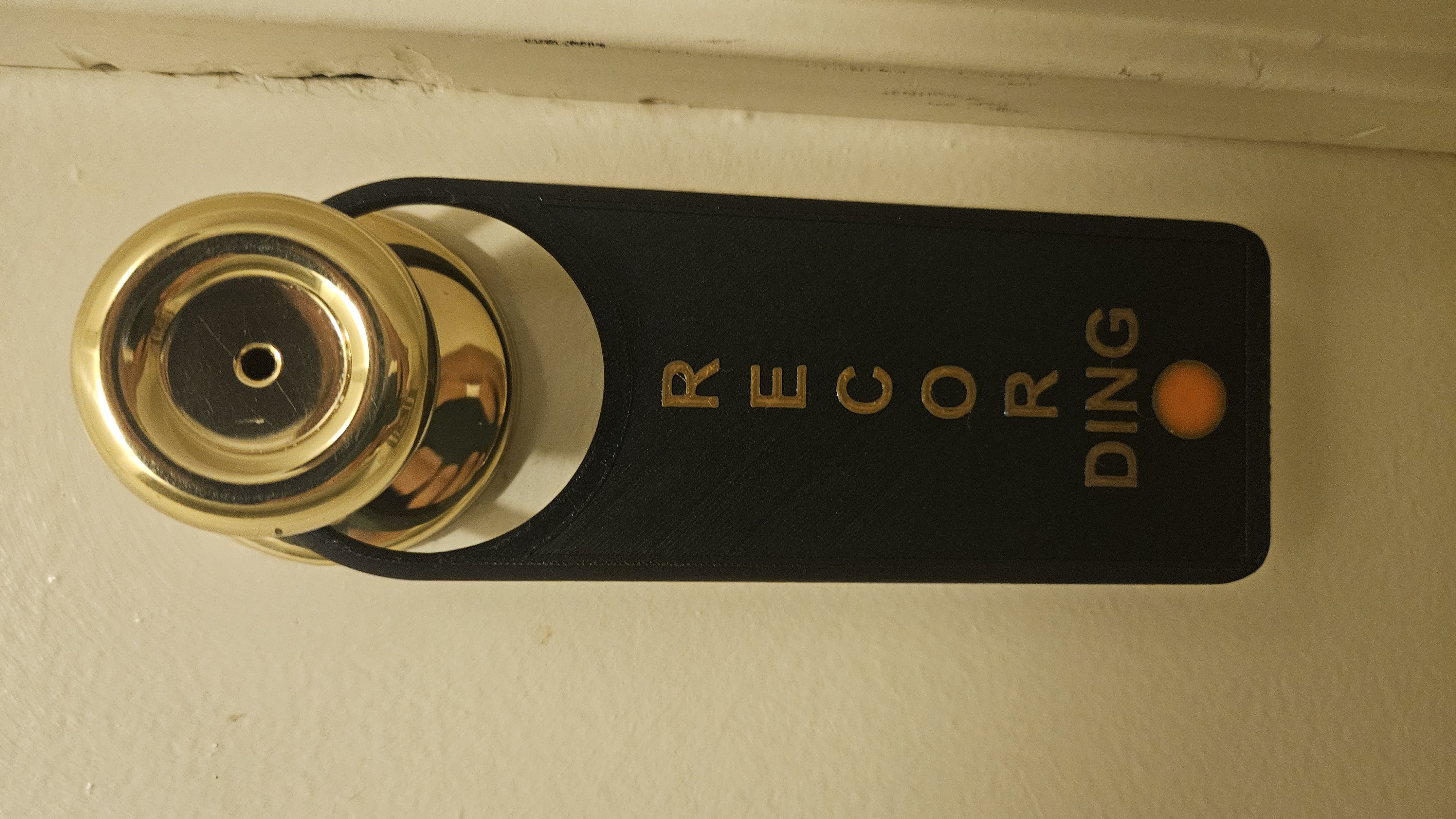 "Recording" Door Hanger Sign