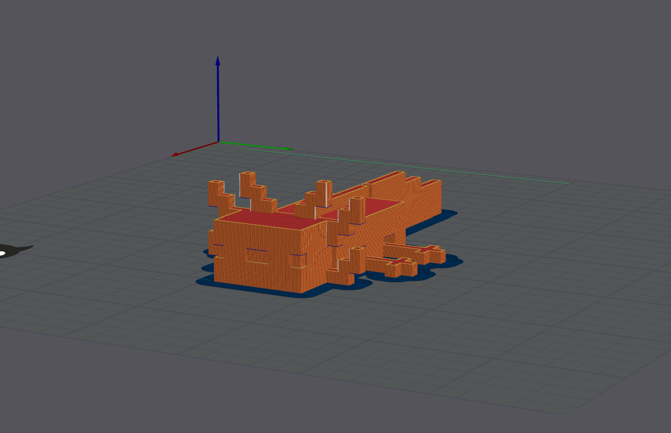 Articulated Minecraft Axolotl