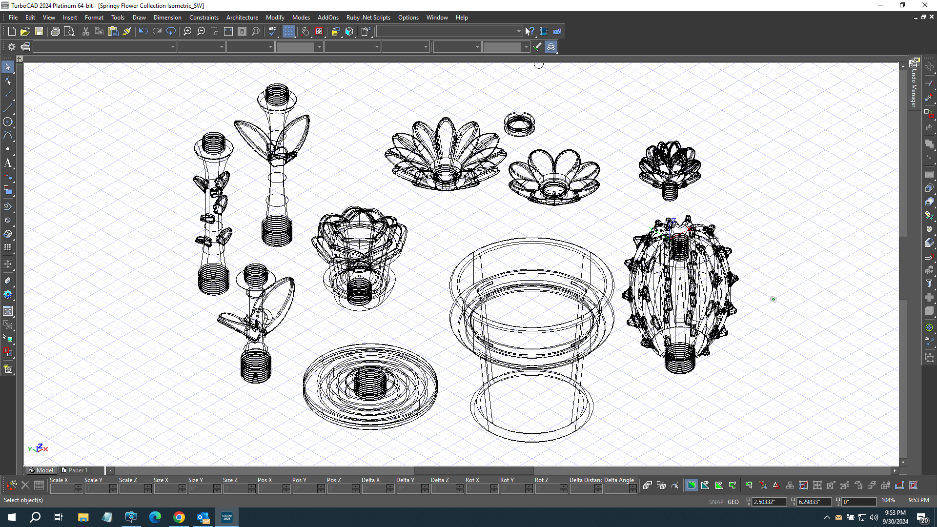 Miniatura 3 do modelo 3D Springy Flower Collection