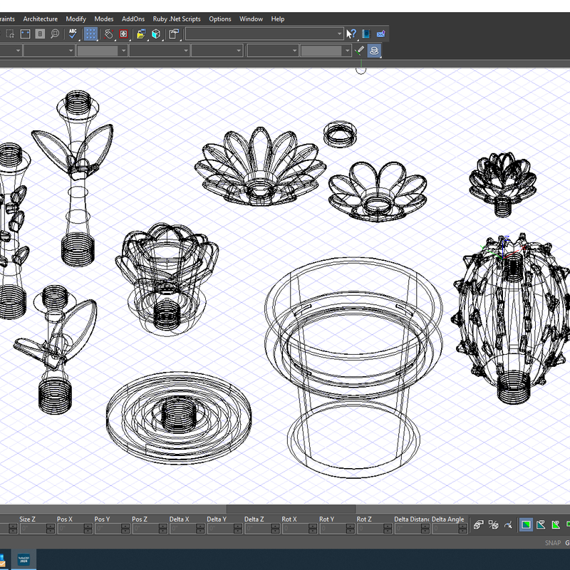 Springy Flower Collection by LIG Computer | Download free STL model ...
