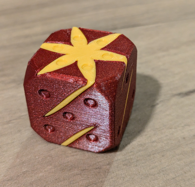 Passthrough dice - single extruder dual color