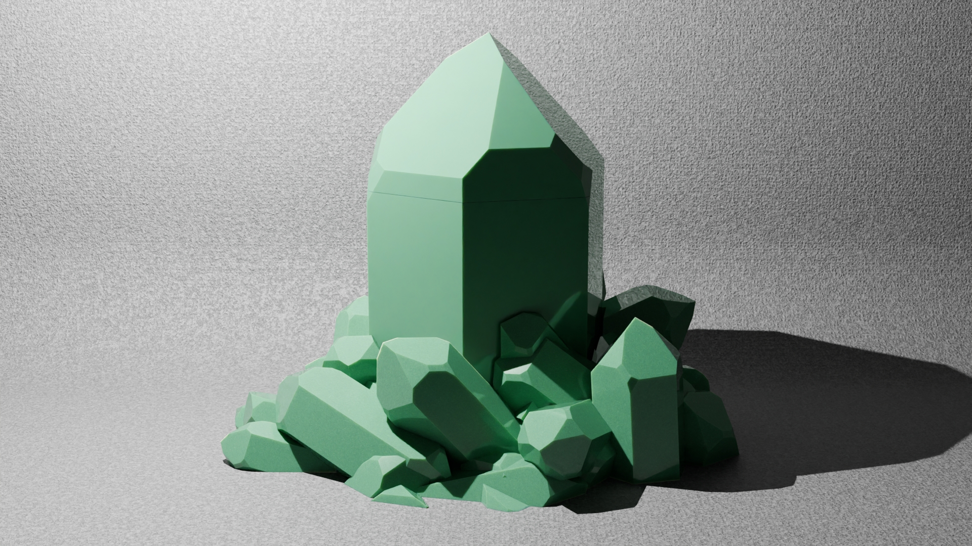 Storage box in shape of a quarz crystal cluster - Box and cover!