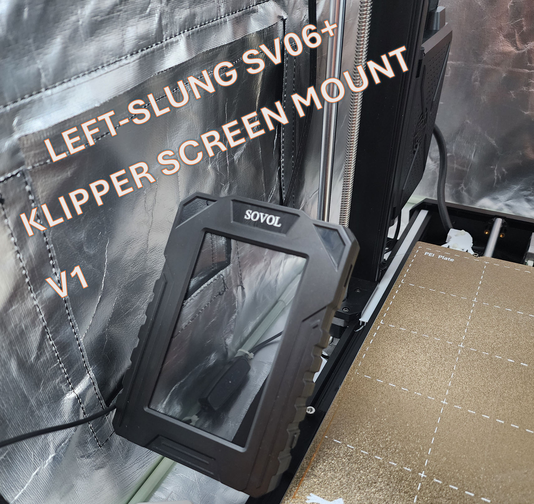 Klipper Screen - SV06+ Left Mount