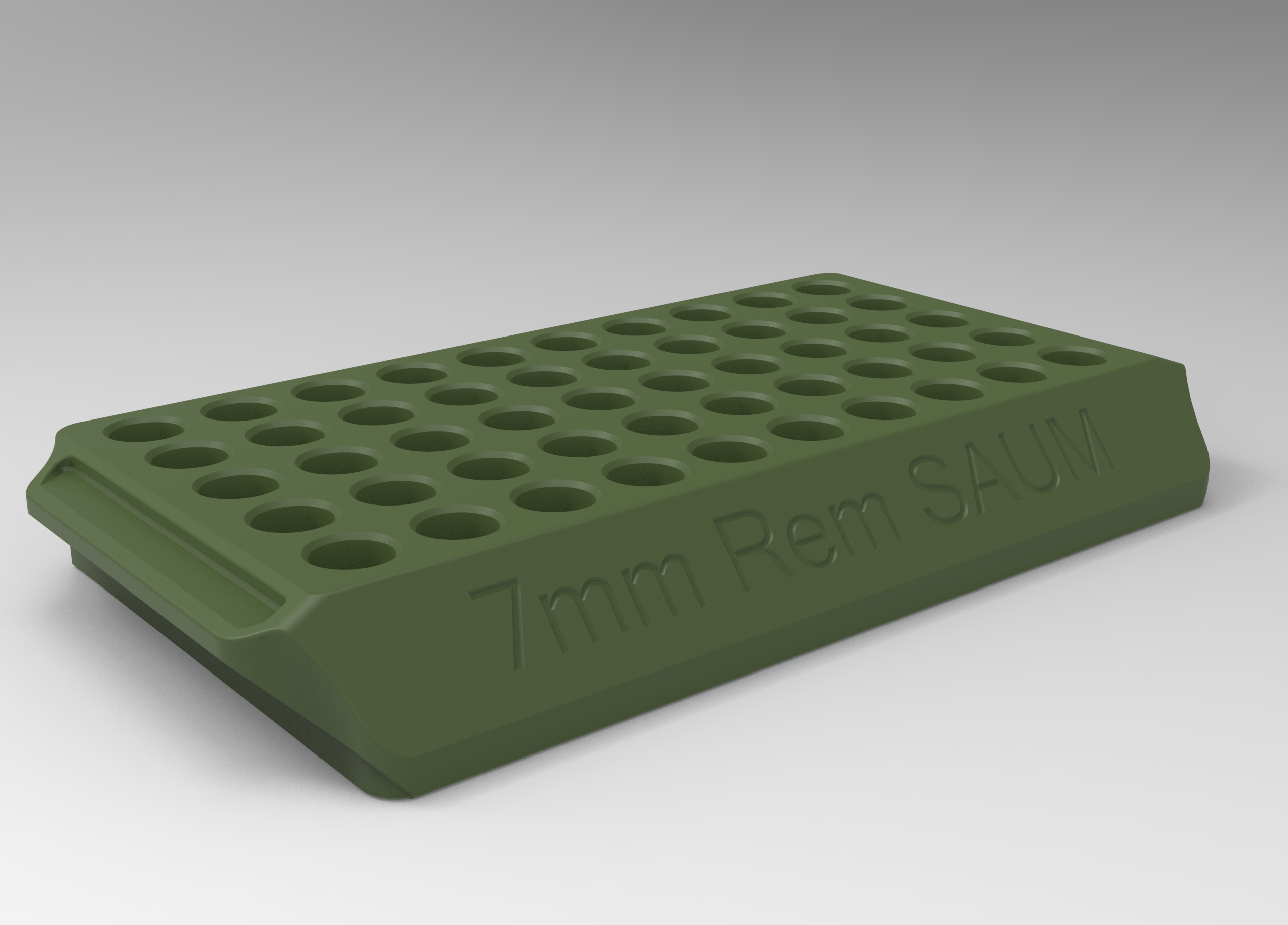 7mm Remington SAUM Short Action Ultra Magnum Reloading Tray Block