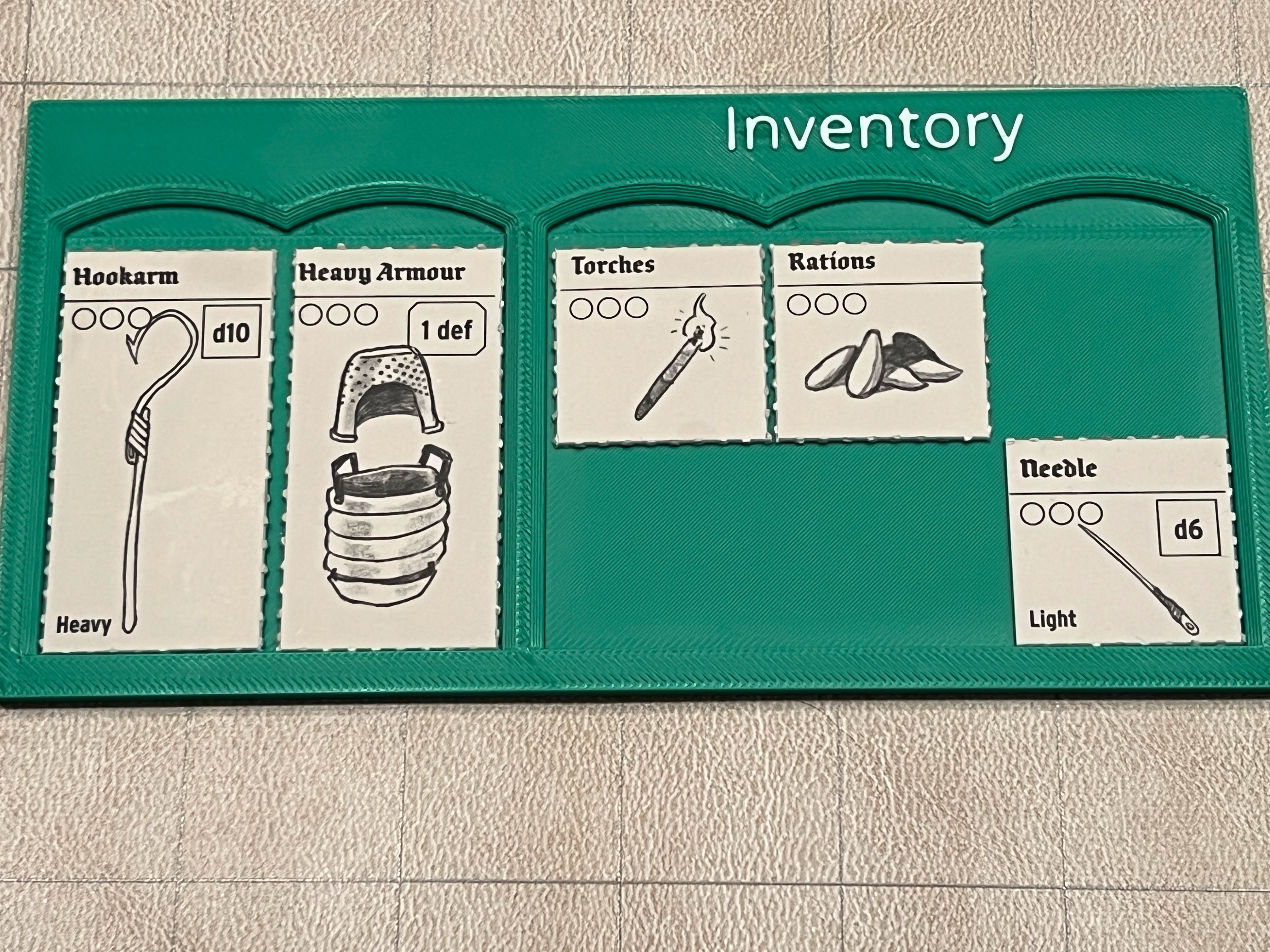 Mausritter Character Inventory Tray