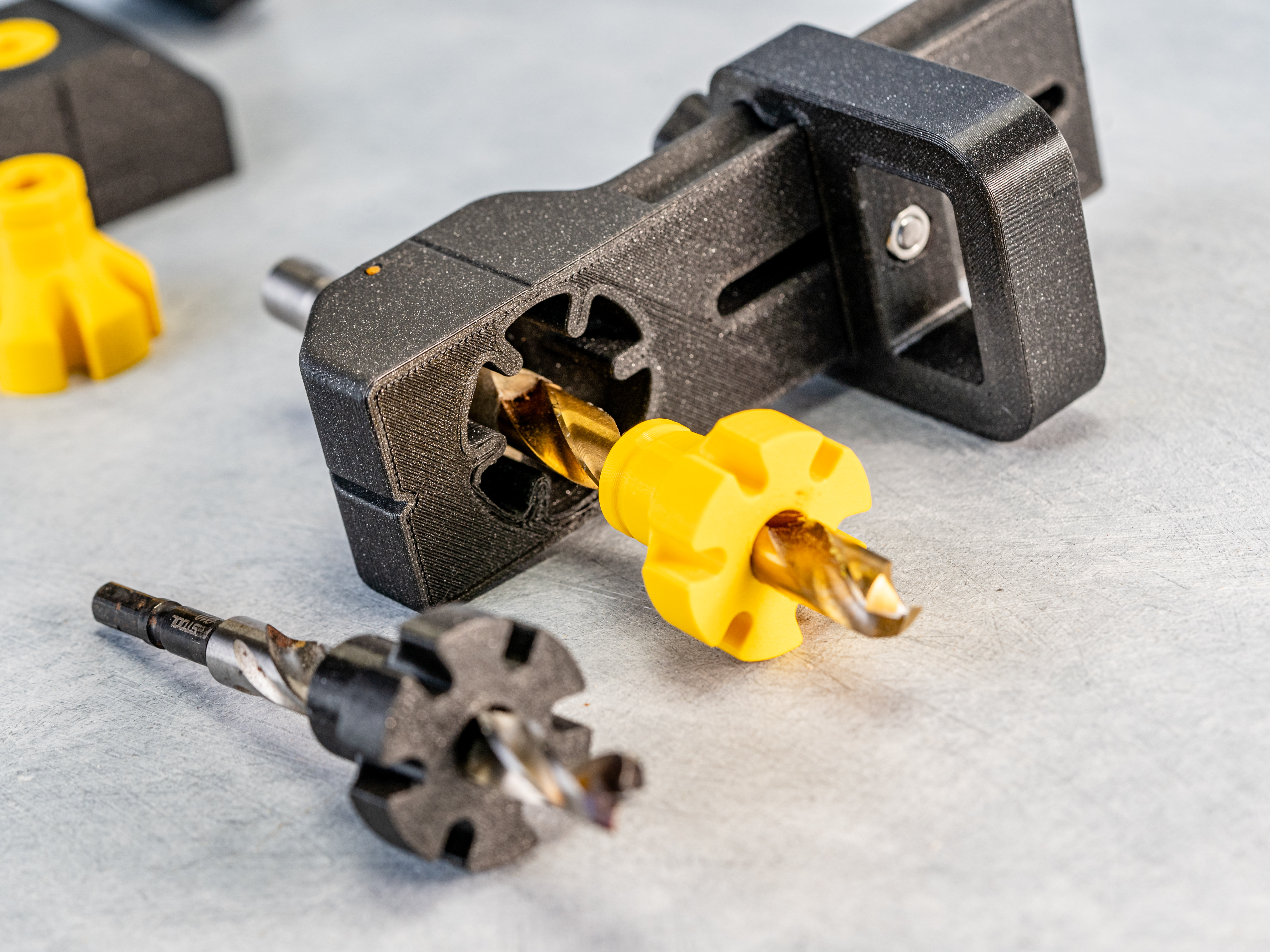 Adjustable Drill guide with stop and replaceable guide elements — thumbnail 4