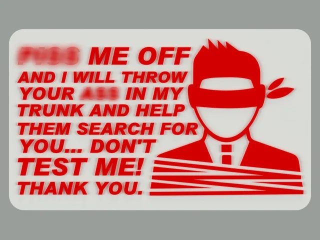 **** ME OFF AND I WILL THROW YOUR *** IN MY TRUNK, SIGN