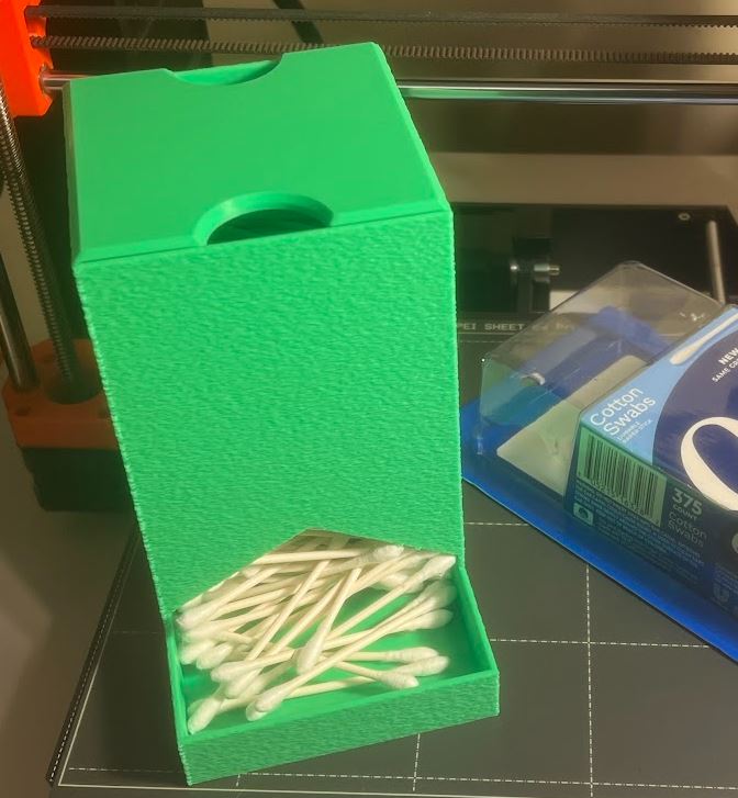 Cotton Swab Qtip Holder Dispenser