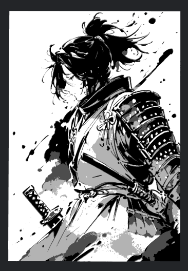 samurai ink splashes