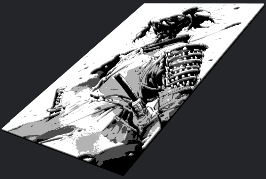 samurai ink splashes — miniatura 3