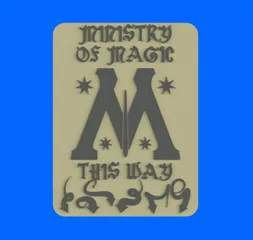 Ministry Of Magic This Way, bathroom sign
