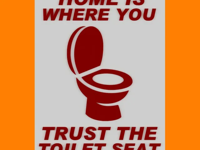 HOME IS WHERE YOU TRUST THE TOILET SEAT SIGN