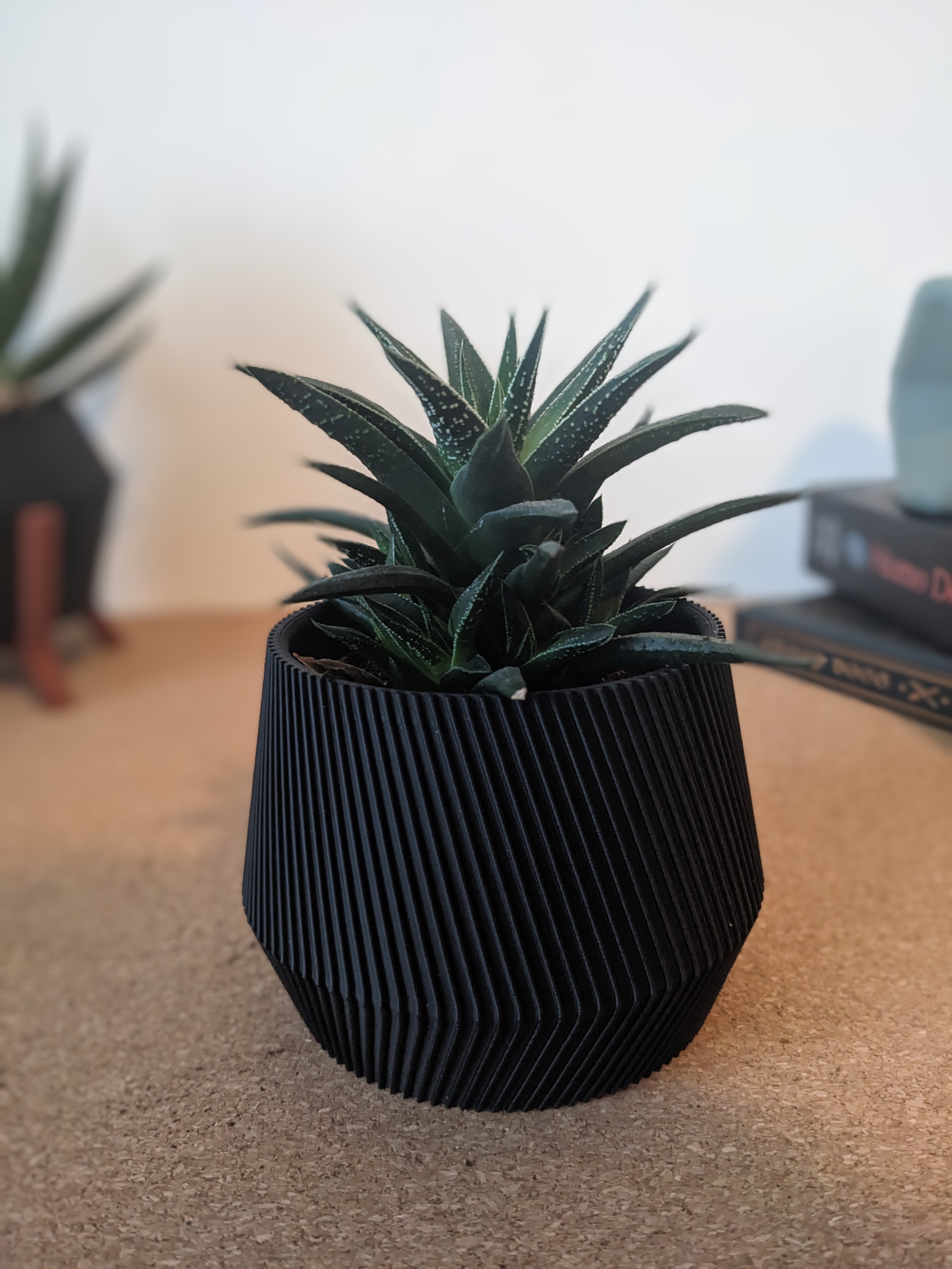 Geometric Knurled Planter