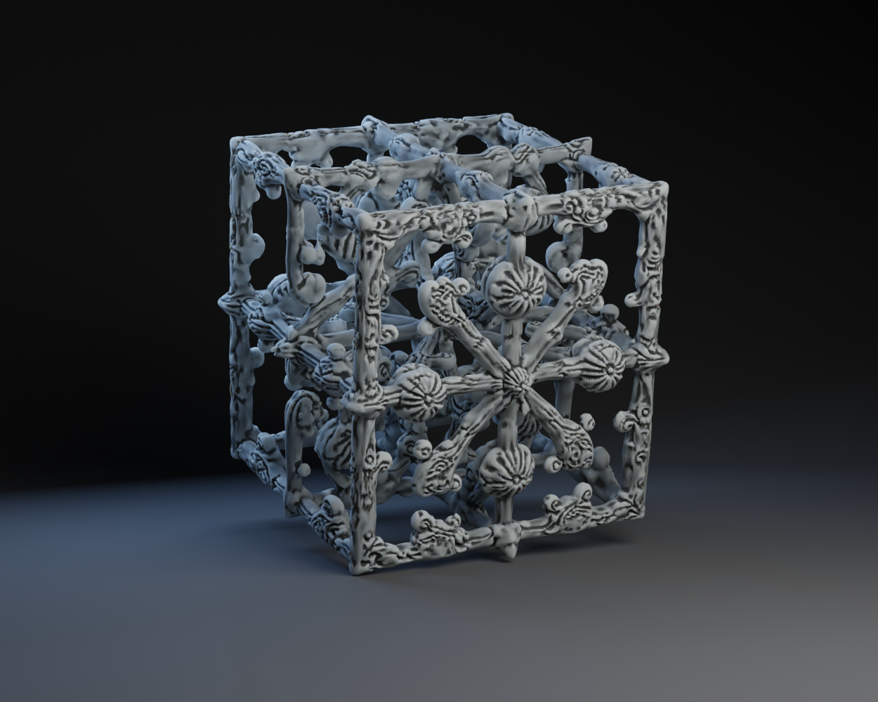 Gothic Gate Ornamentation Dice Test / Cube