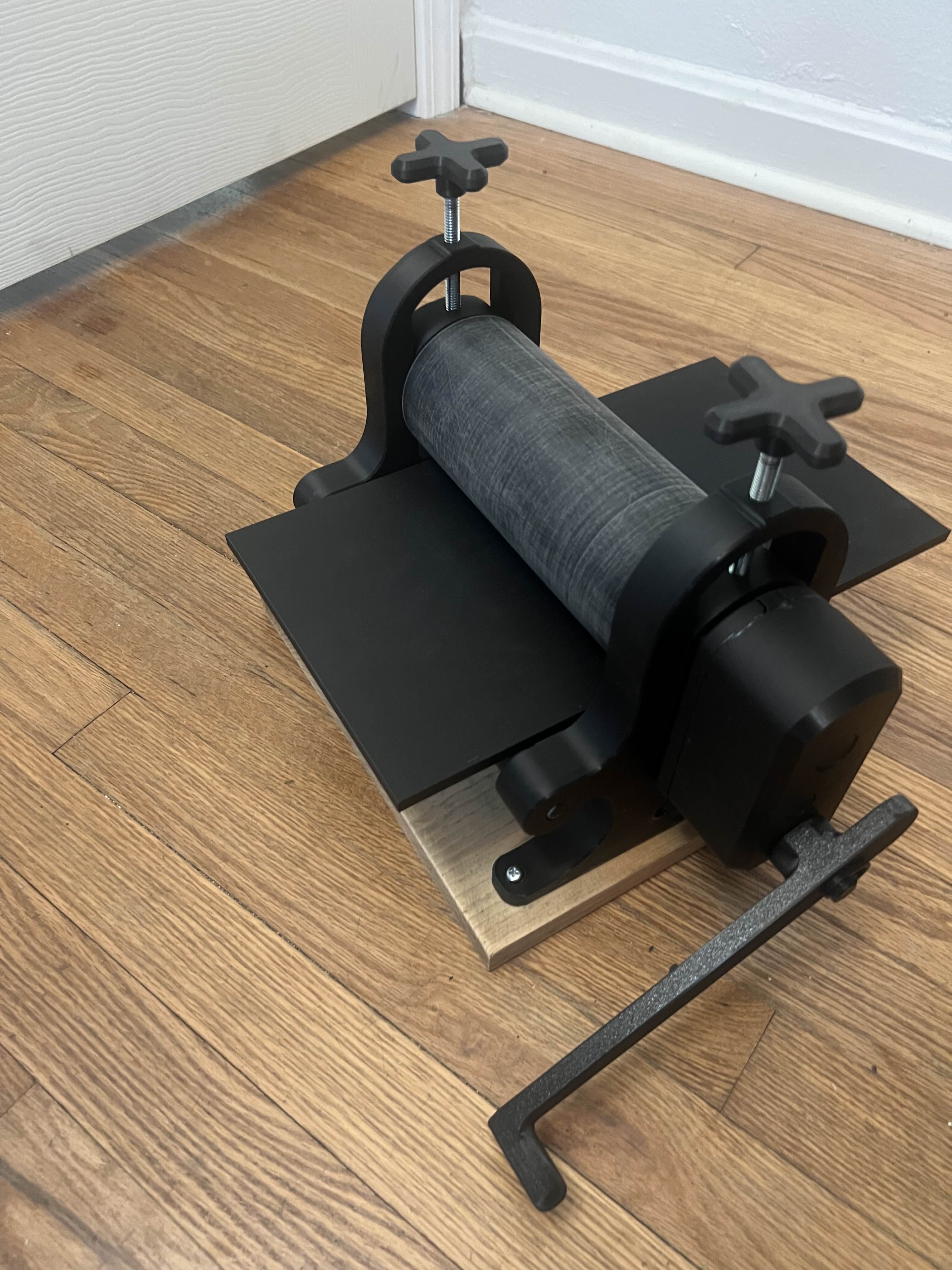 8 inch phantom printing press with print settings and beds layed out.