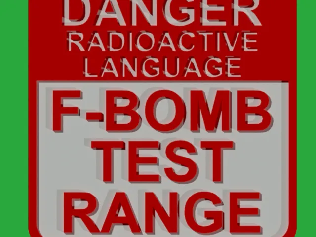 DANGER RADIOACTIVE LANGUAGE - F-BOMB TEST RANGE SIGN
