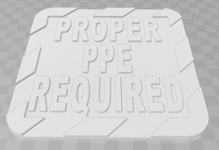 Proper PPE Required signage