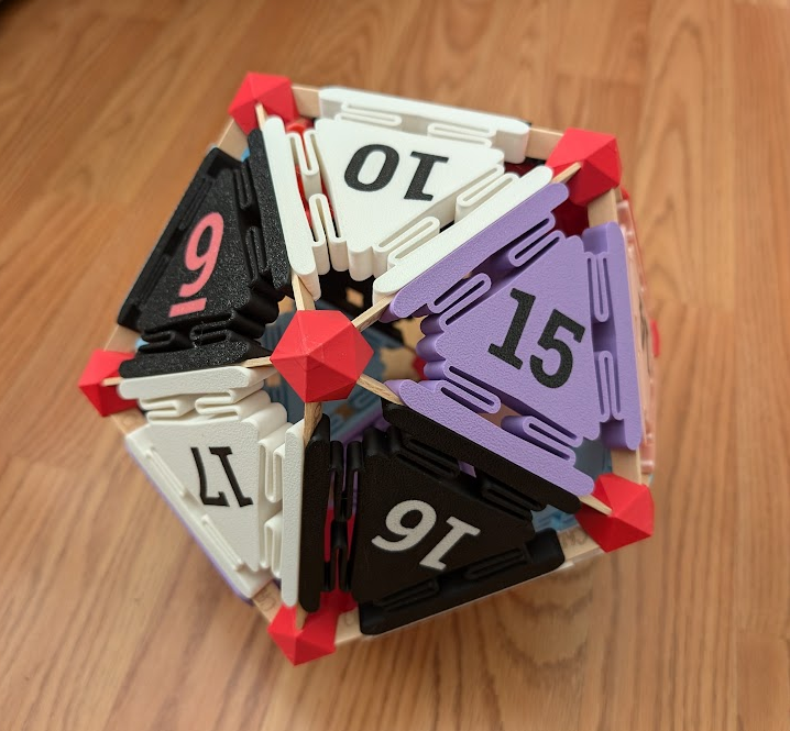 20 sided popsicle dice (D20)