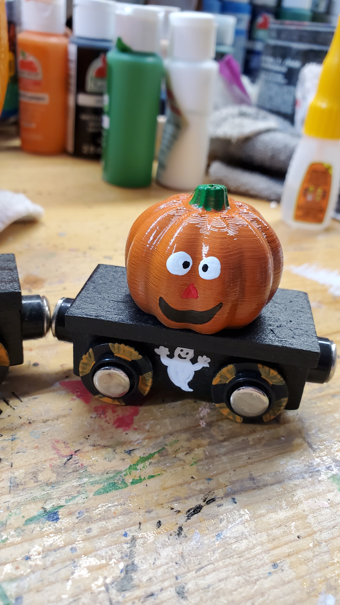 Miniatura 3 do modelo 3D Pumpkin for small Brio Train