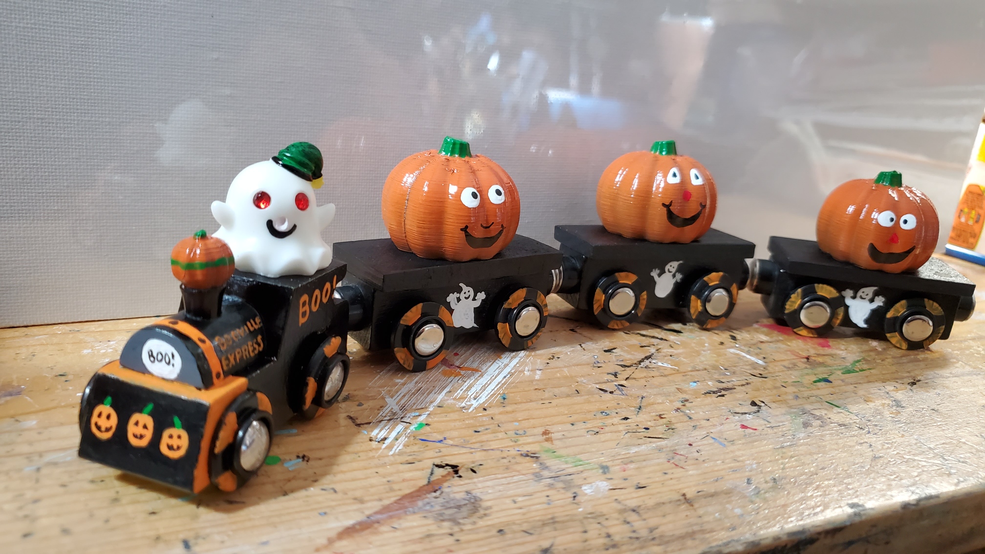 Miniatura 5 do modelo 3D Pumpkin for small Brio Train