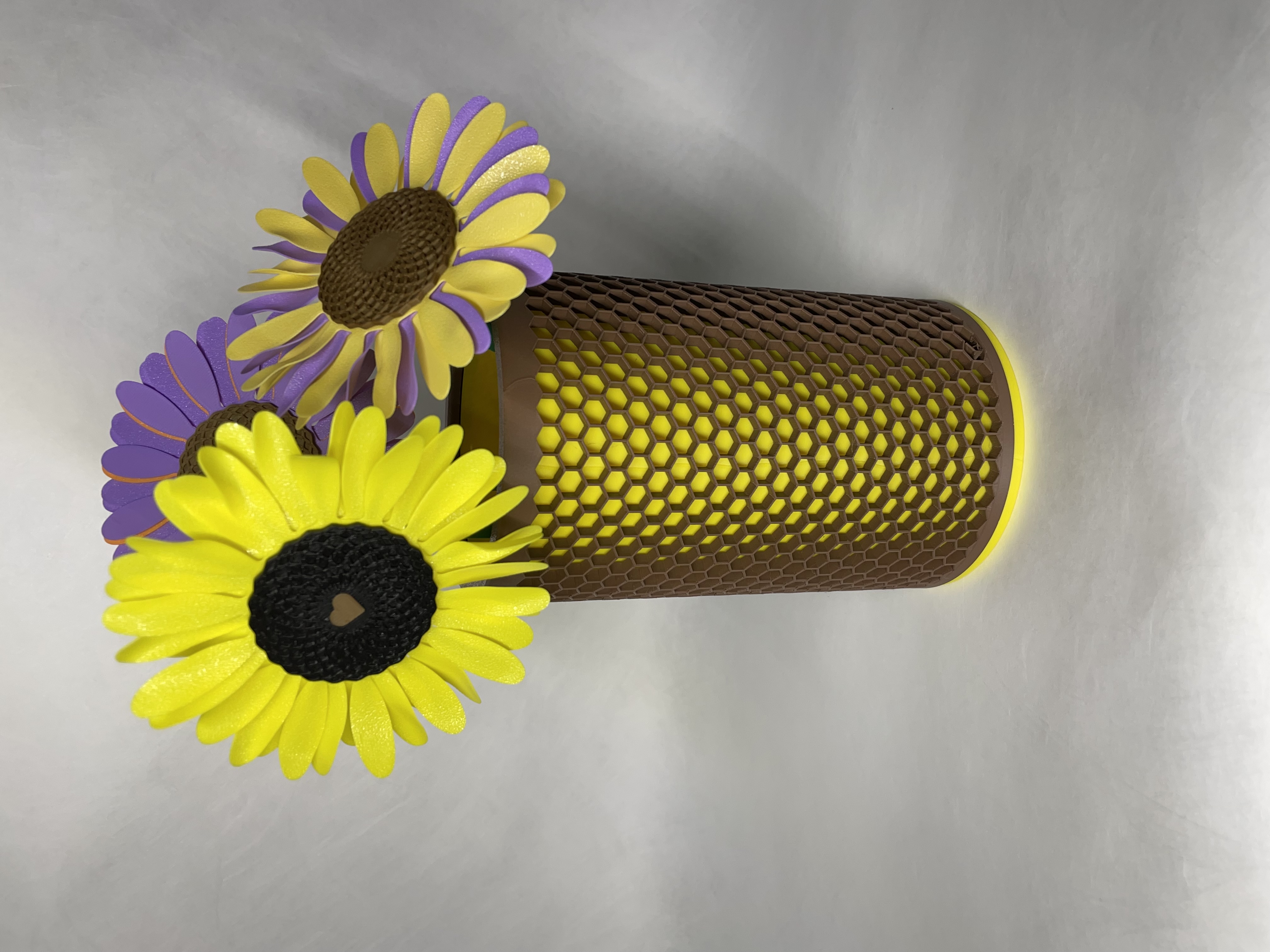 Dual Color Honeycomb Vase