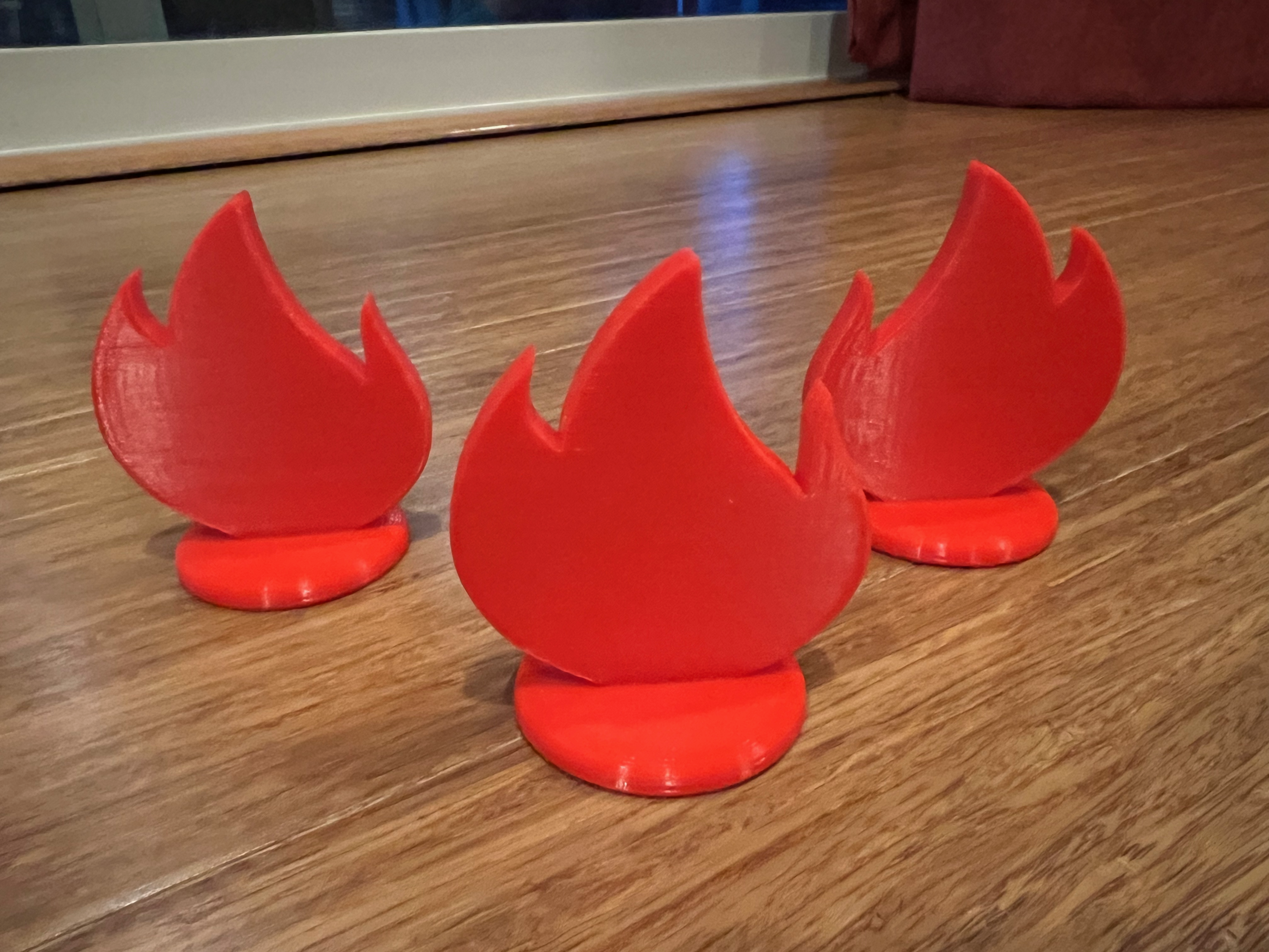 Stand-up Flame Game Piece