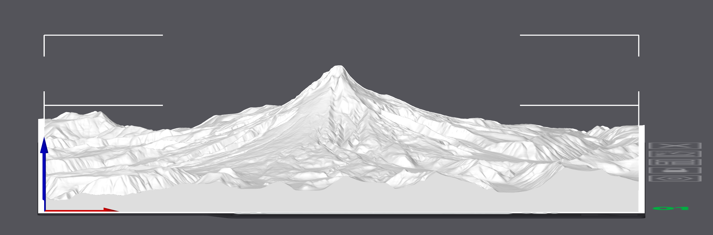 Mount Hood, Oregon - Topographic Model  - 180 x 180