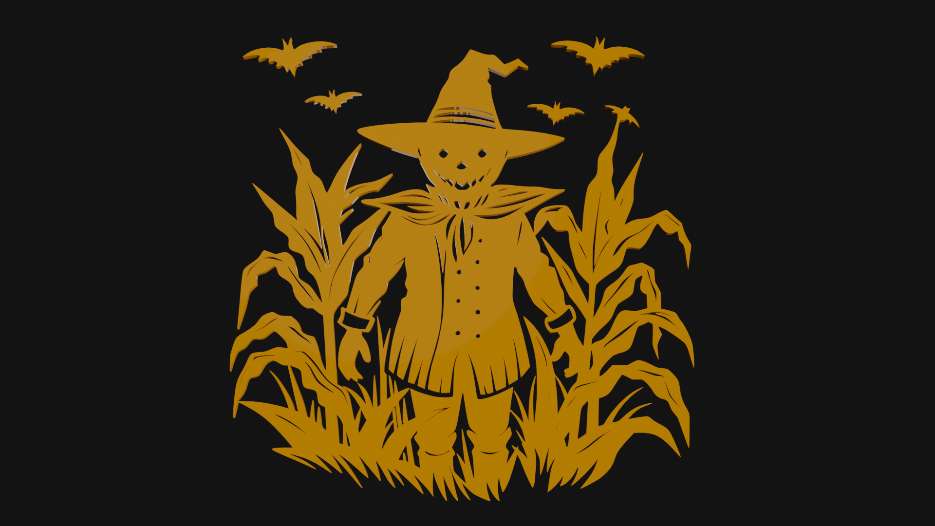 Scarecrow Halloween Wall Art Cutout