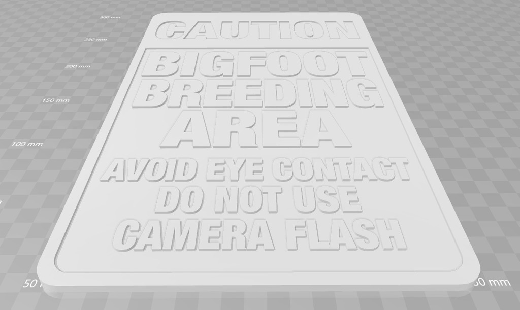 UPDATED: CAUTION - BIGFEET/BIGFOOT BREEDING AREA, SIGN par Becker ...