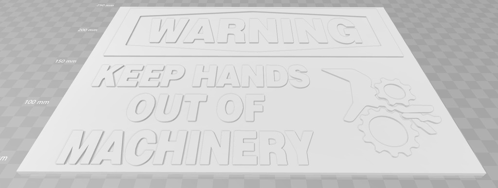 Warning - Keep Hands Out of Machine, sign