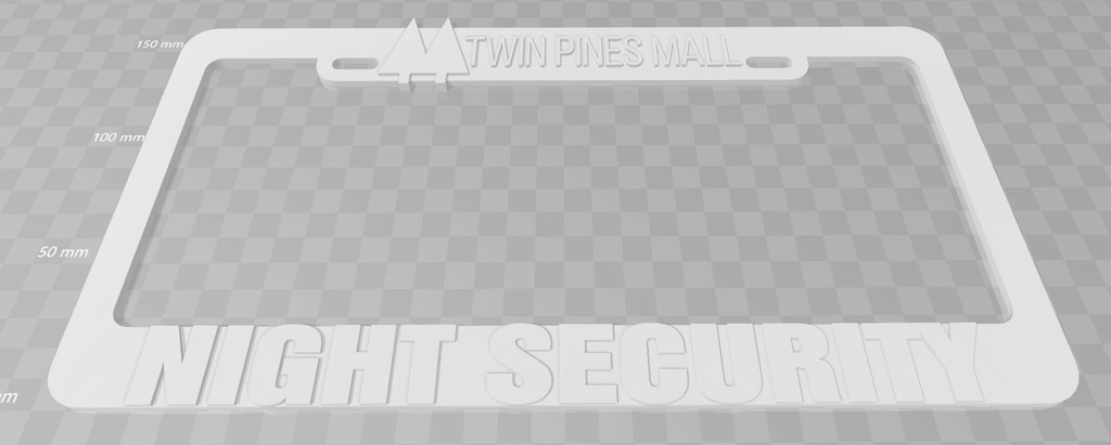 Twin Pines Mall - Night Security License Plate Frame, Back To The Future