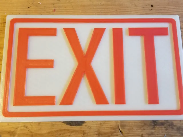 Exit Sign, Glow In the Dark Background
