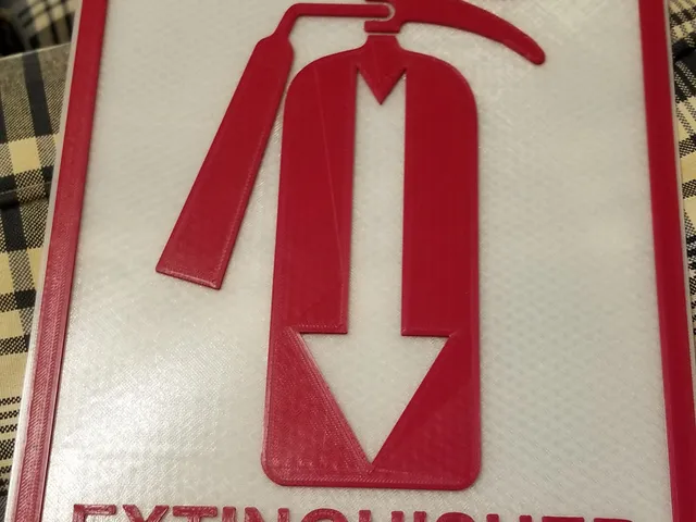 Fire Extinguisher Signage, Glow In The Dark Background