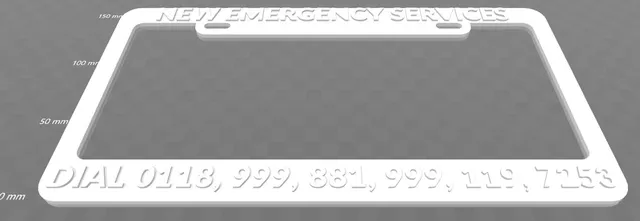 New Emergency Service, License Plate Frame, The IT Crowd