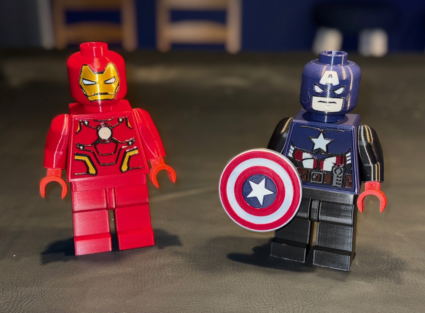 Exclusive Iron Man & Captain America Brick MegaFigures (5:1 Scale)