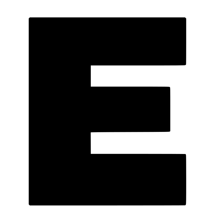 Drawing template: Letter E (2)