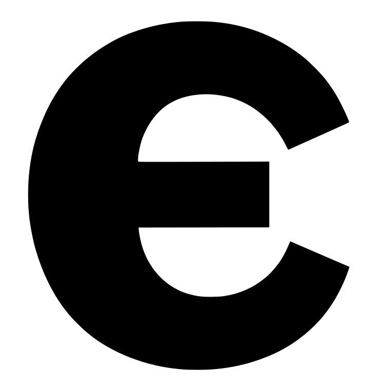 Drawing template: Letter E (4)