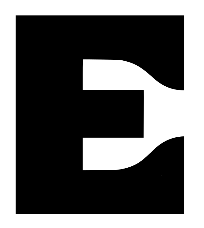 Drawing template: Letter E (5)