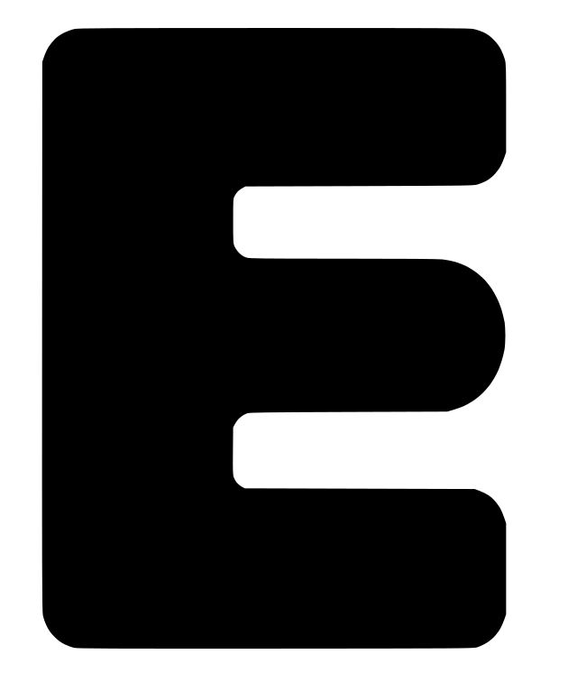 Drawing template: Letter E (6) by Nina Máčová Download free STL model