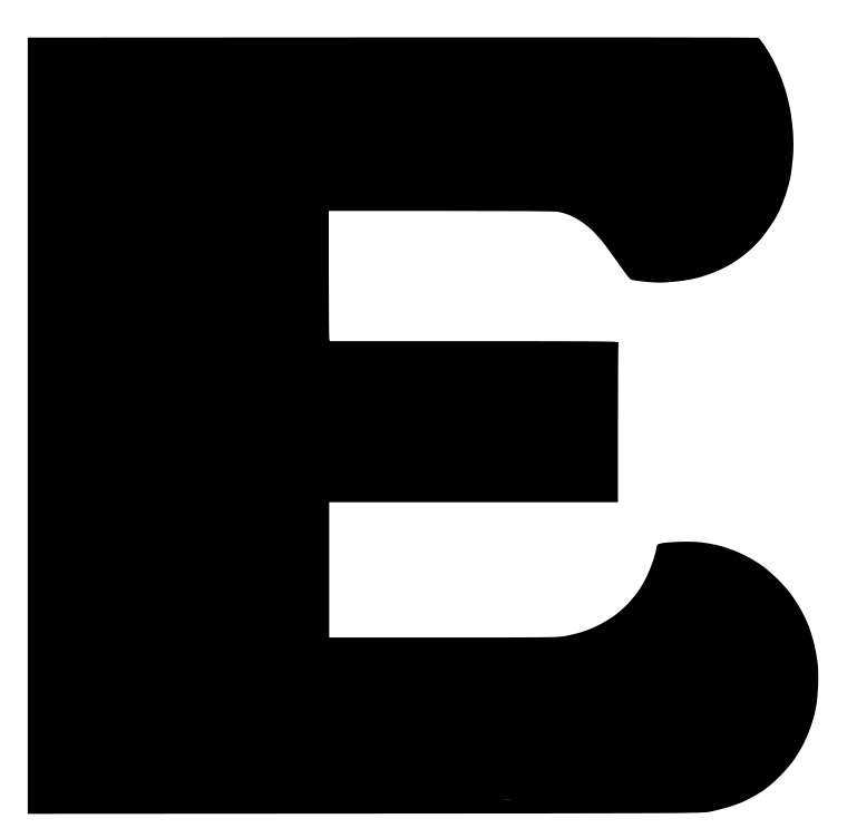 Drawing template: Letter E (7) by Nina Máčová Download free STL model