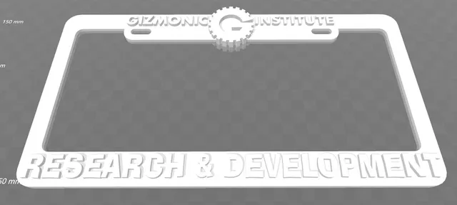 Gizmonic Institute - Research & Development License Plate Frame, MST3K