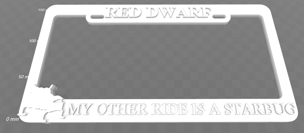Red Dwarf - My Other Ride Is A Starbug, License Plate Frame