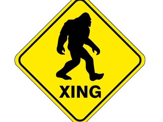 Bigfoot Xing Sign, with built in hanger on back