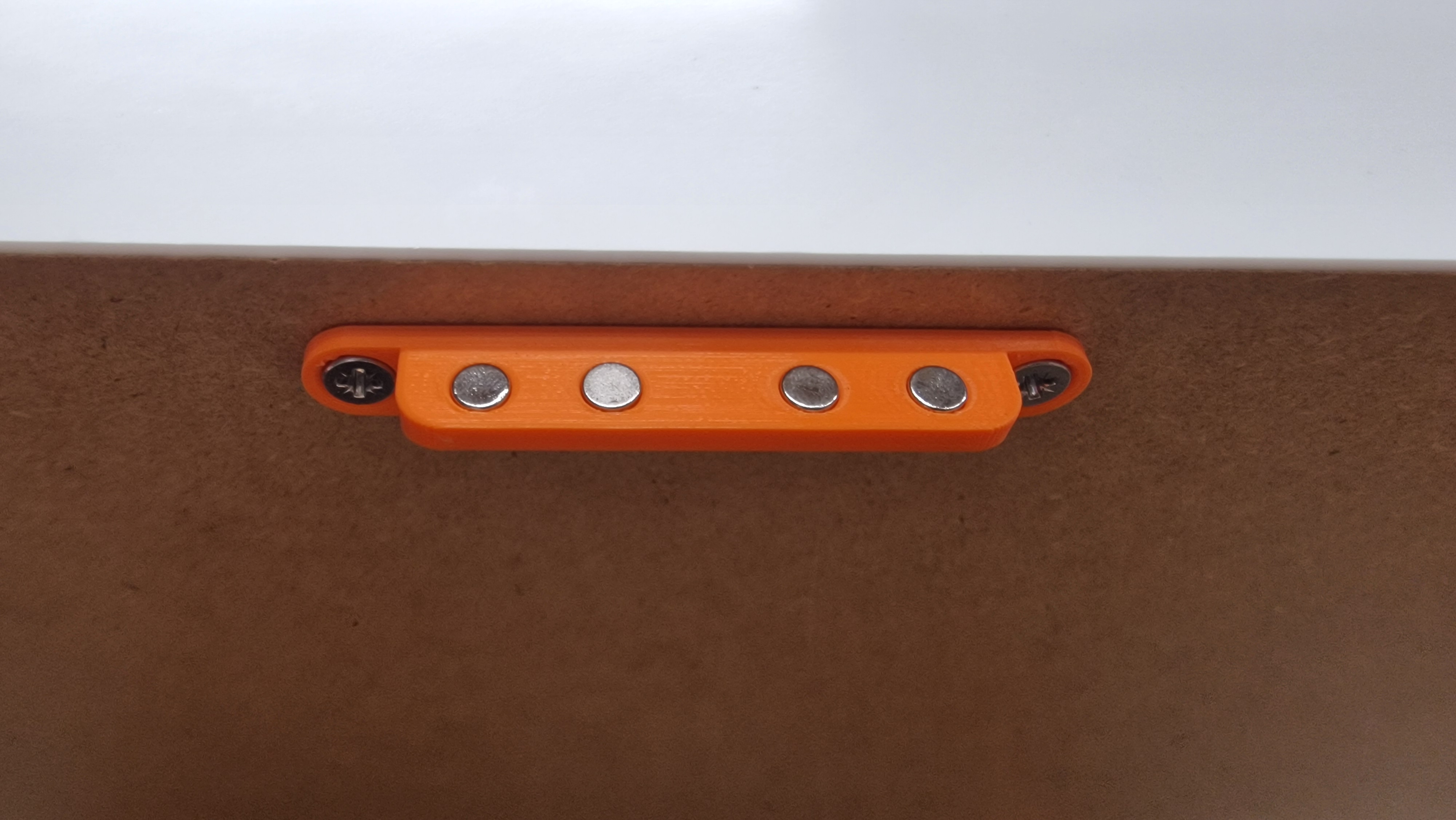 Lack magnetic enclosure door stopper and handles