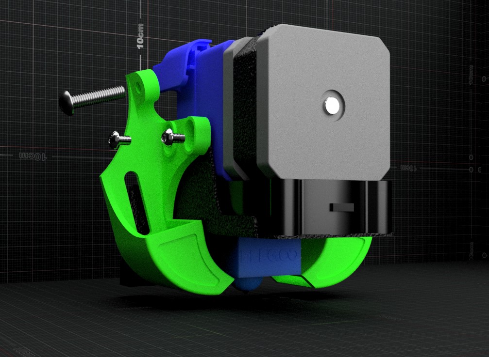 ELEGOO NEPTUNE 3 PRO PLUS MAX DUAL 5015 FAN UPGRADE "THE PINCER" by Dopamine Designs Download