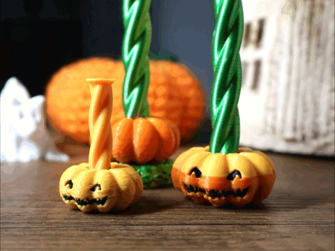 Halloween Print in Place Fidget Pumpkin Spiral Toy
