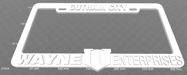 Wayne Enterprises, Gotham City, License Plate Frame